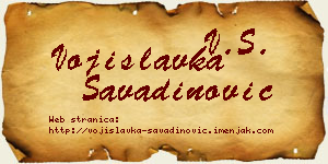 Vojislavka Savadinović vizit kartica